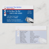 Barbershop名刺(理容師ポールとクリッパー) 名刺 (正面/裏面)