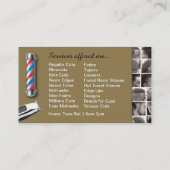 Barbershop名刺 – 理容師ポール、クリッパーズcom 名刺 (裏面)