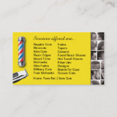 Barbershop名刺 – 理容師ポール、クリッパーズcom 名刺 (裏面)