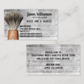 Barbershop理容師スタイリストひげそりヘアカットモダン 名刺 (正面/裏面)