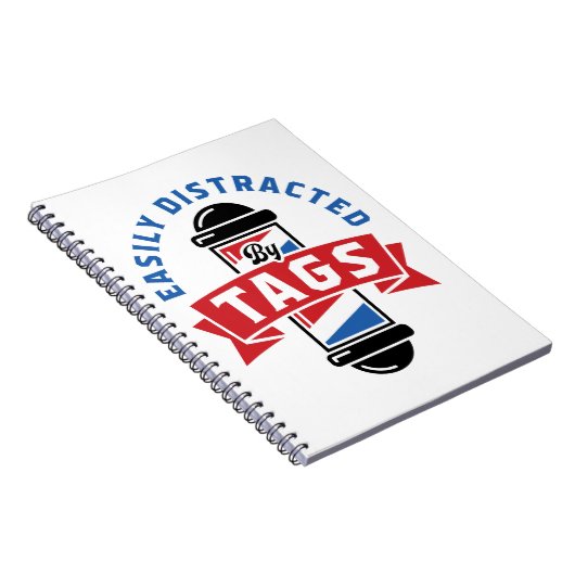 Barbershop調和はラベルに簡単に気を散らす ノートブック (右側)