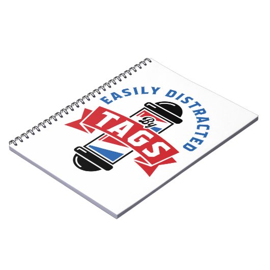 Barbershop調和はラベルに簡単に気を散らす ノートブック (左側)