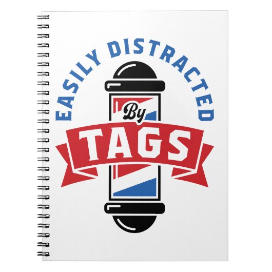 Barbershop調和はラベルに簡単に気を散らす ノートブック (正面)