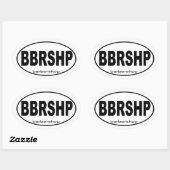 Barbershop音楽ギフト 楕円形シール (シート)