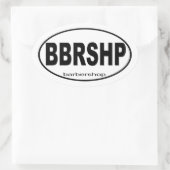 Barbershop音楽ギフト 楕円形シール (バッグ)