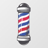 Barbershop Barber Pole Customer Awareness ウィンドウサイン (シート)