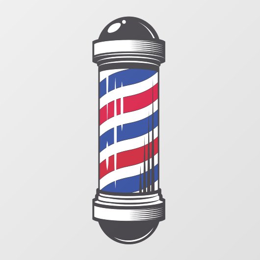 Barbershop Barber Pole Customer Awareness ウィンドウサイン (シート)