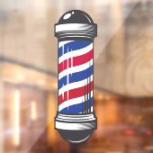 Barbershop Barber Pole Customer Awareness ウィンドウサイン (シート2)