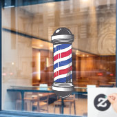 Barbershop Barber Pole Customer Awareness ウィンドウサイン (カフェ窓)