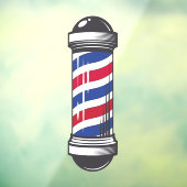 Barbershop Barber Pole Customer Awareness ウィンドウサイン (シート3)