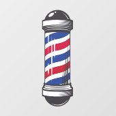 Barbershop Barber Pole Customer Awareness ウィンドウサイン (シート)