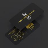 Barbershop Barber Pole Loyalty Yellow Black 名刺