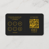 Barbershop Barber Pole Loyalty Yellow Black 名刺 (裏面)