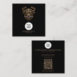 Barbershop Bronze Buffalo Professional Qr Code スクエア名刺
