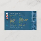 Barbershop Business Card-理容師ポール、Clippers com 名刺 (裏面)