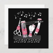 Barbershop Quartet From Hairdresser Tools Gift 招待状 (正面/裏面)