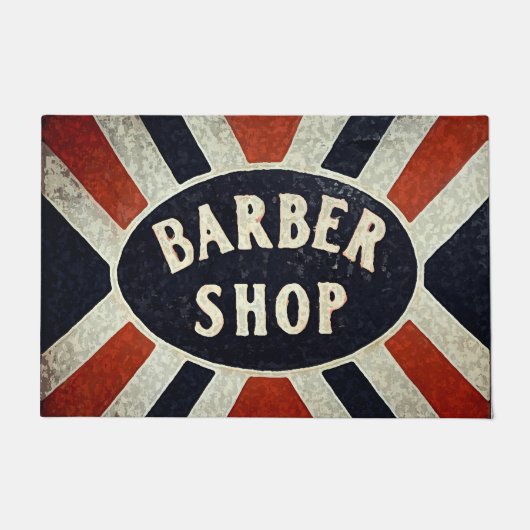 Barbershop Sign 2形式 ドアマット (正面)