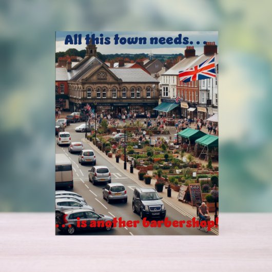 Barbershop Town アクリルサイン (ニュートラル)