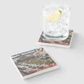 Barbershop Town ストーンコースター (横)