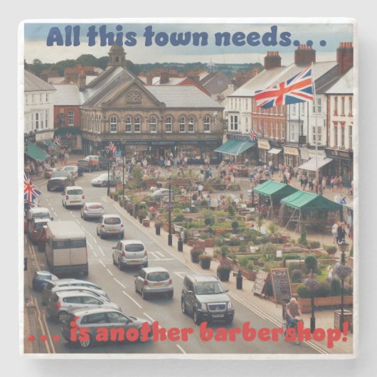 Barbershop Town ストーンコースター (正面)