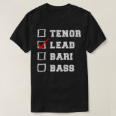 Barbershop Voice Checkbo I sing Lead Quartet Singe Tシャツ (デザイン正面)