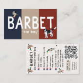 BARBET Dog Info Card 名刺 (正面/裏面)