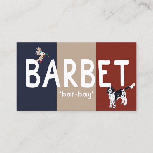BARBET Dog Info Card 名刺 (正面)