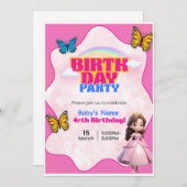 Barbie Birthday Invitation  シーズンカード (正面/裏面)
