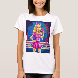barbie girl  pixels tシャツ