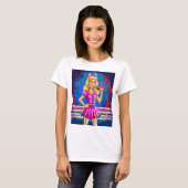 barbie girl  pixels tシャツ (正面フル)