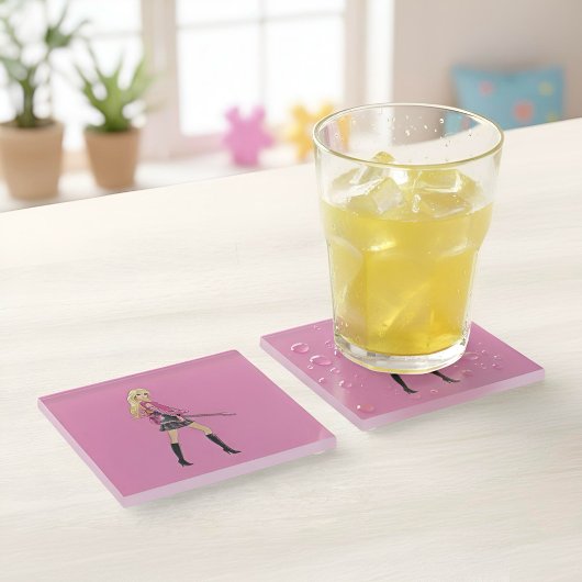 Barbie Glass Coaster ガラスコースター