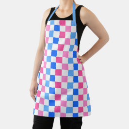 Barbie goes to the ocean checkerboard pattern エプロン