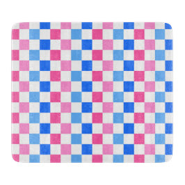 Barbie goes to the ocean checkerboard pattern カッティングボード