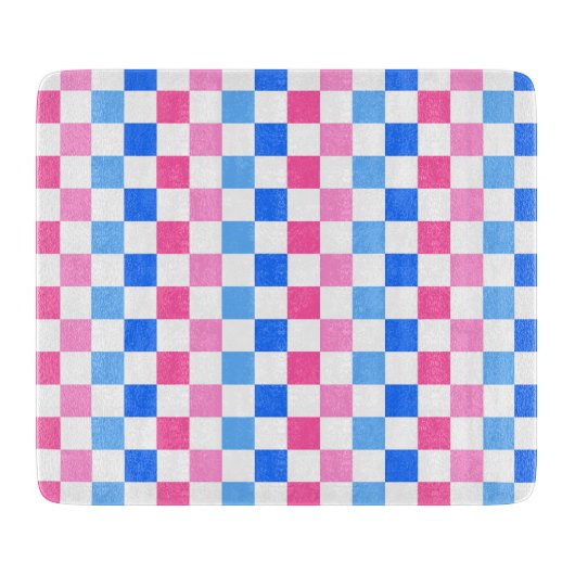 Barbie goes to the ocean checkerboard pattern カッティングボード (正面)
