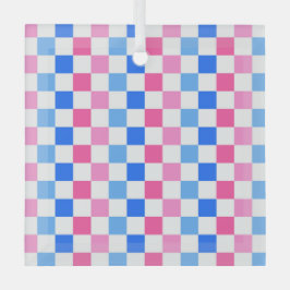 Barbie goes to the ocean checkerboard pattern ガラスオーナメント