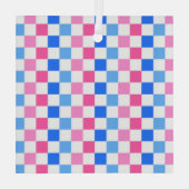 Barbie goes to the ocean checkerboard pattern ガラスオーナメント (裏面)