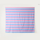 Barbie goes to the ocean checkerboard pattern タペストリー (正面(横))