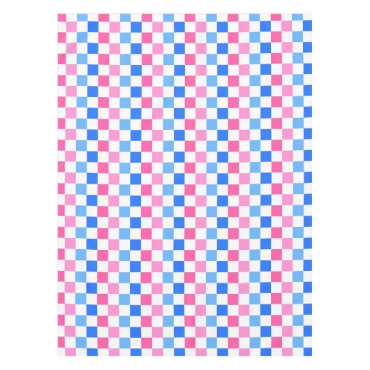 Barbie goes to the ocean checkerboard pattern テーブルクロス (正面)