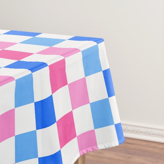 Barbie goes to the ocean checkerboard pattern テーブルクロス (インサイチュ)