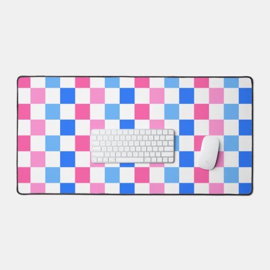 Barbie goes to the ocean checkerboard pattern デスクマット (キーボード&マウス)