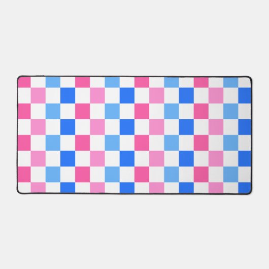 Barbie goes to the ocean checkerboard pattern デスクマット (正面)