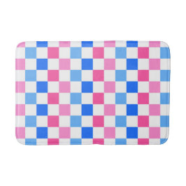 Barbie goes to the ocean checkerboard pattern バスマット