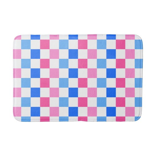 Barbie goes to the ocean checkerboard pattern バスマット (正面)