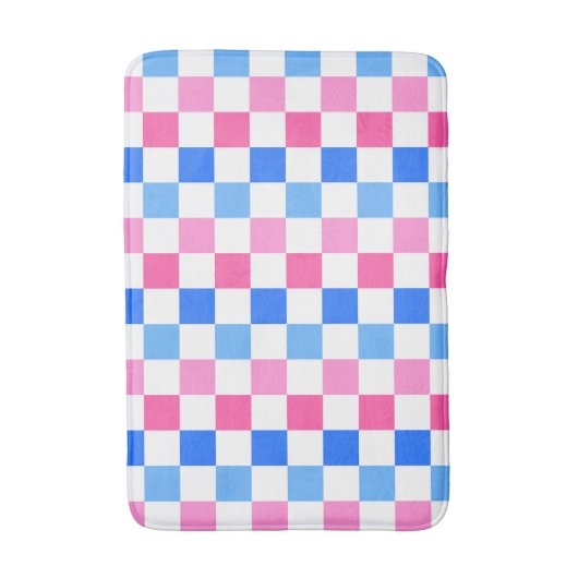 Barbie goes to the ocean checkerboard pattern バスマット (正面縦)