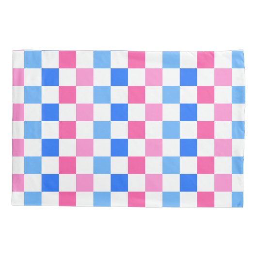 Barbie goes to the ocean checkerboard pattern 枕カバー (裏面-左)