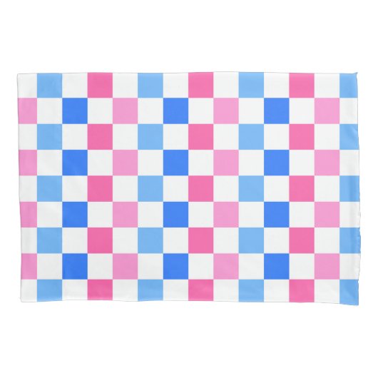 Barbie goes to the ocean checkerboard pattern 枕カバー (正面左)