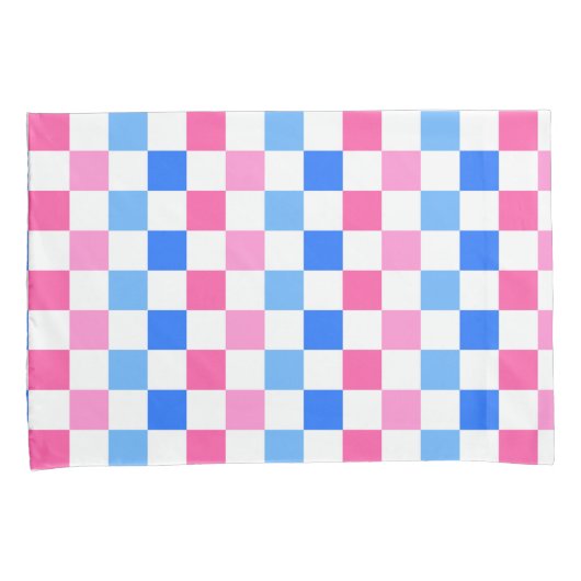 Barbie goes to the ocean checkerboard pattern 枕カバー (正面右)