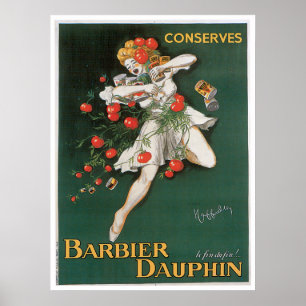 BarbierのDauphinはヴィンテージの食糧広告の芸術を節約します ポスター