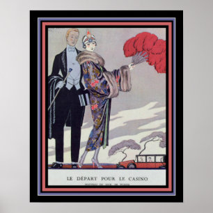 Barbierアールデコ離れ「S for the Casino」 16 x 20 ポスター