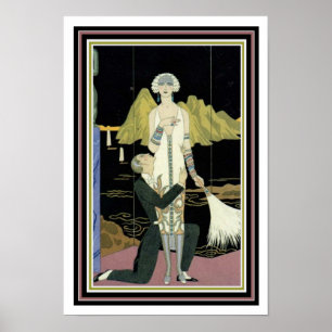 Barbier Art Deco Print 13 x 19 ポスター